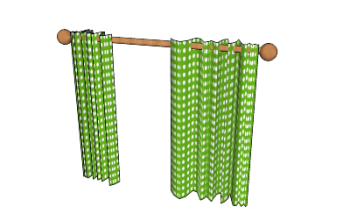 Green dots curtains(105) skp