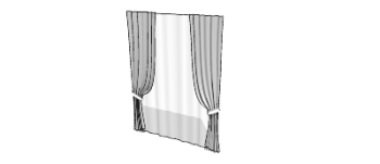 灰色2层窗帘（60）Skp