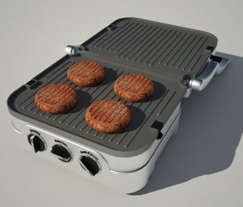 Griddle and grill 3d max vray model