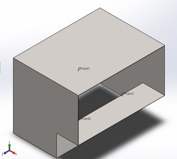 HVAC vertical corner Solidworks part