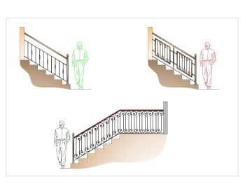 Handrails with different Materials -AutoCAD Drawings .dwg_5