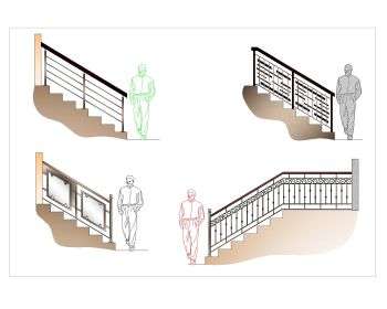 Handrails with different Materials -AutoCAD Drawings .dwg_6
