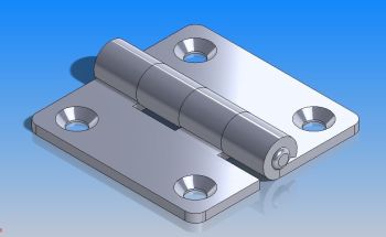 Hinge 50 by 50 Model in solidworks