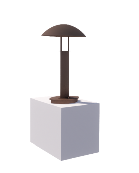 Brown metal table lamp revit family