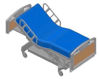 Hospital-Bed-3D-AutoCAD Drawing .dwg