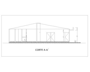 House Double Height 2D Sectional View .dwg-3