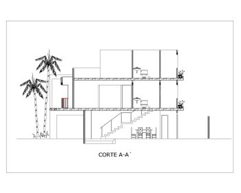 House Double Height 2D Sectional View .dwg-8