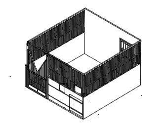 horse stable isometric view,dwg drawing
