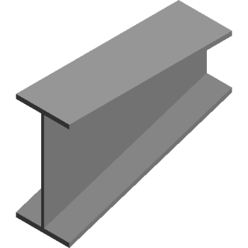 H-shaped variable section steel beam revit family