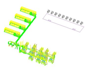Полная 3D-модель системы отопления, вентиляции и кондиционирования воздуха HVAC-Chiller
