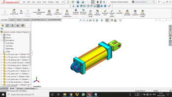 Hydraulic Cylinder.sldasm 3D CAD Assembly