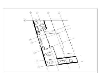 Irregular Shape Multistoried House Design Layout Plan .dwg-6