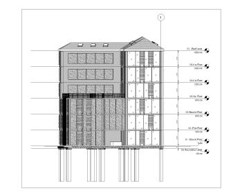 Irregular Shape Multistoried House Design Elevation .dwg-3
