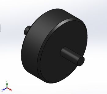 Pitch Bend Wheel solidworks