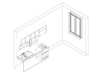 Kitchen Cabinet 3D View .dwg_2