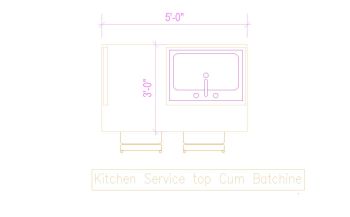  Kitchen service top cum batchine dwg. 