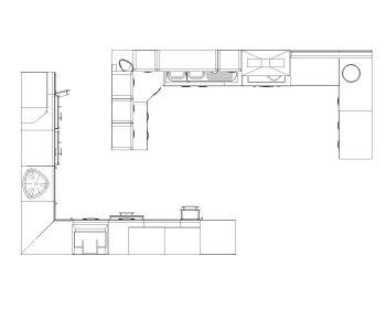 Kitchen with Islan Kitchen Idea Counters & Layouts .dwg_1