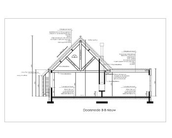 Korean House Design with High Trusses Roof Section .dwg_1