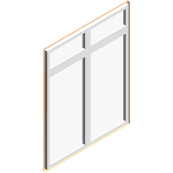 Combination window-aluminum alloy window-LC-double double row revit family