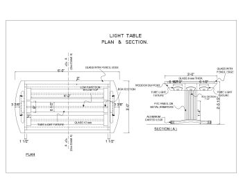 LIGHT TABLE Plan & Section-Model