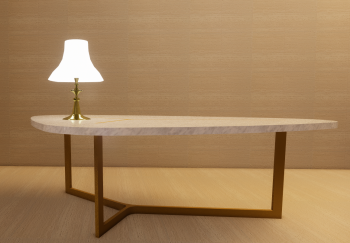 Desk Lamp  with golden frame revit family