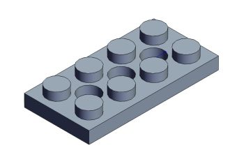 Lego Brick-001 Solidworks model