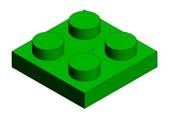 Lego Brick-006 Solidworks model
