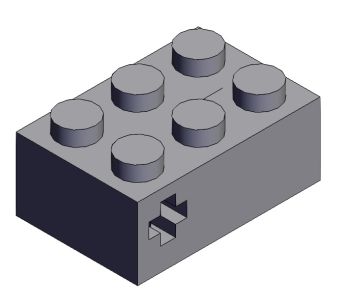 Lego Brick-134 Solidworks model