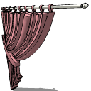 薄ピンクのカーテン（150）SKP
