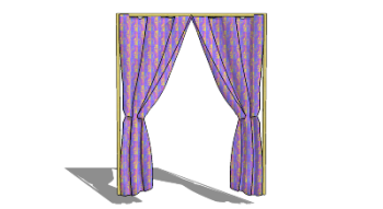 Light violet curtains(118) skp