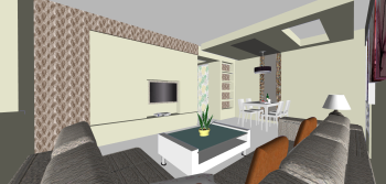 Wohnzimmer Design mit leichtem Sofa skp