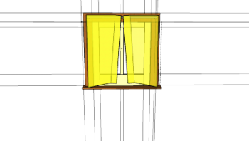 Длинные желтые шторы (143) скп