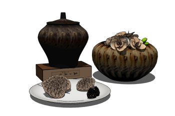 Lotus tea with flower vase skp