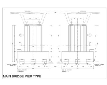 MAIN BRIDGE PIER TYPE ELEVATIONS