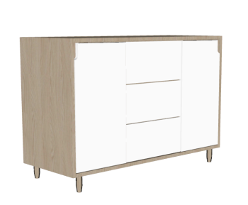 MDF counter cabinet with 2 hinge door and 3 drawer skp