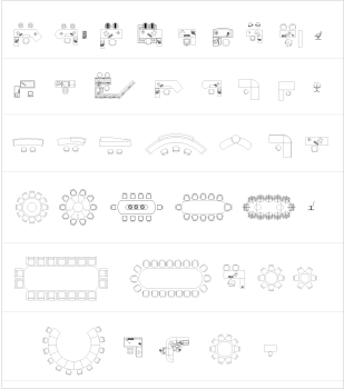 Managers desks and conference tables CAD collection dwg