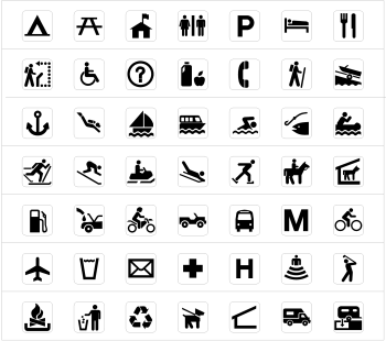Map symbols CAD collection dwg