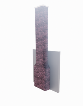 組積造の煙突-壁のRevitモデル