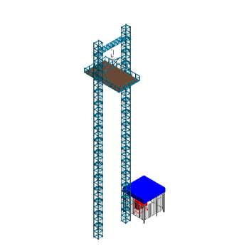 Modelo de revit de elevador de material