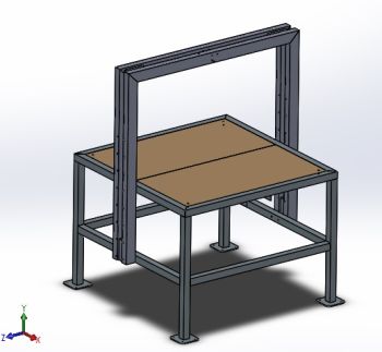 Metal Table Structure Solidworks Model
