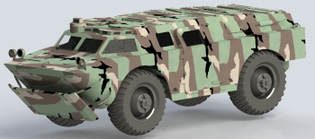 Modelo de tanque militar em construção sólida