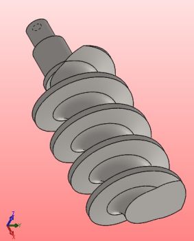 Mixer spindle Solidworks model