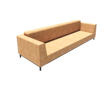 Modelo revit de sofá de couro moderno