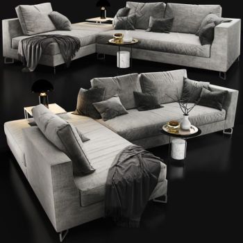 Conjunto de sofá moderno modelo 3d.
