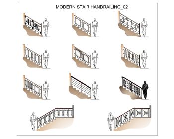 Modern Stair Handralling .dwg-2