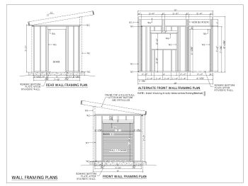Modern Timber Shed Design Complete design set-18 x 10 Wooden Shed Design Elevation .dwg_20