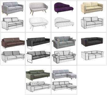 Modern sofa collection volume 1 3DS Max models 