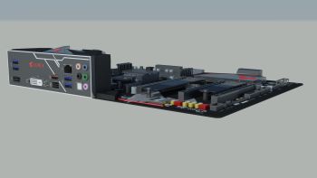 3D Motherboard Desktop Aorus B450 Pro Socket AM4 Design 1