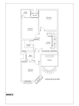 Multi-Level Villa House Design First Floor Plan .dwg_2