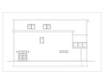 Multi-Level Villa House Design Elevation .dwg_B